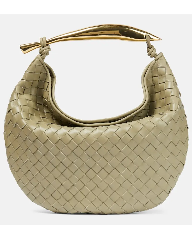 Bottega Veneta Tote Sardine Medium aus Leder Nude