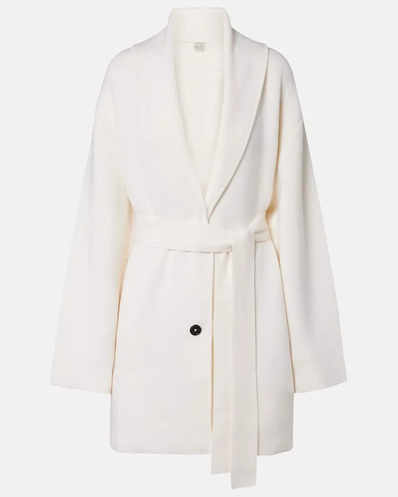 Totême Mantel aus Wolle Weiß