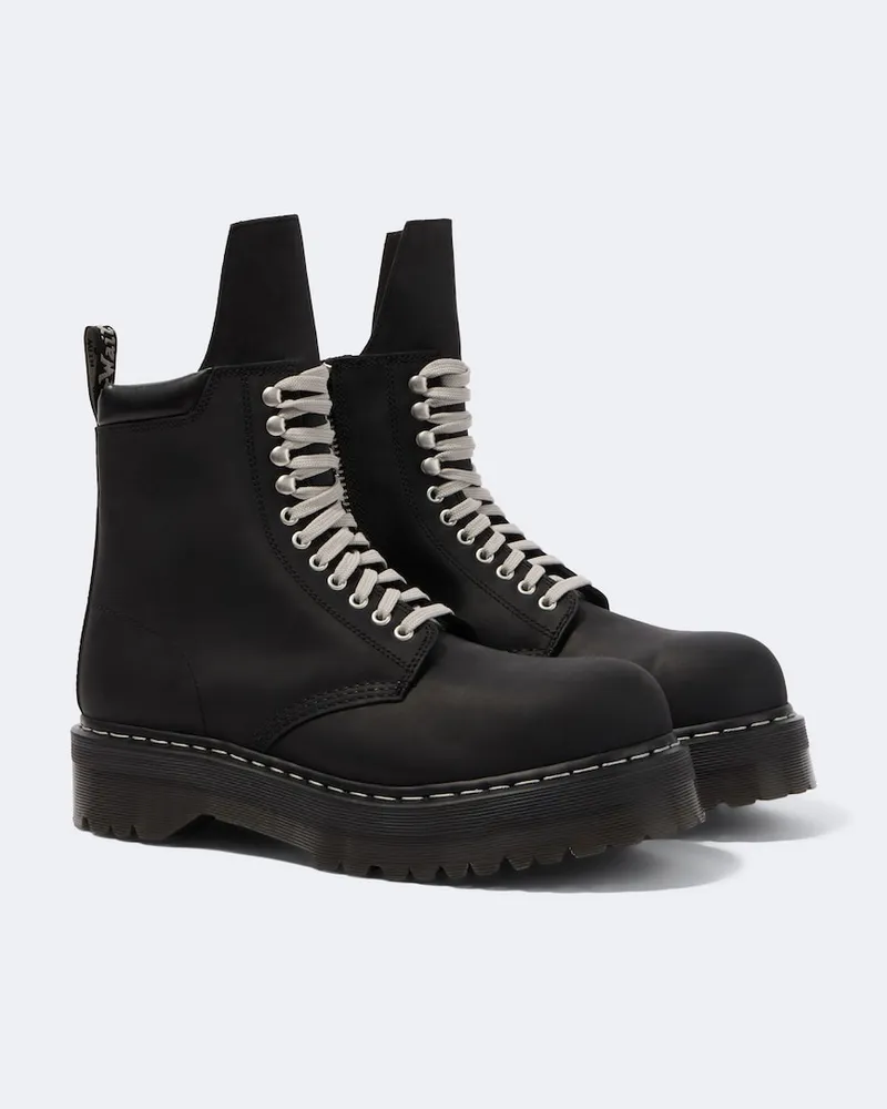 Rick Owens X Dr. Martens Quad Ankle Boots Schwarz