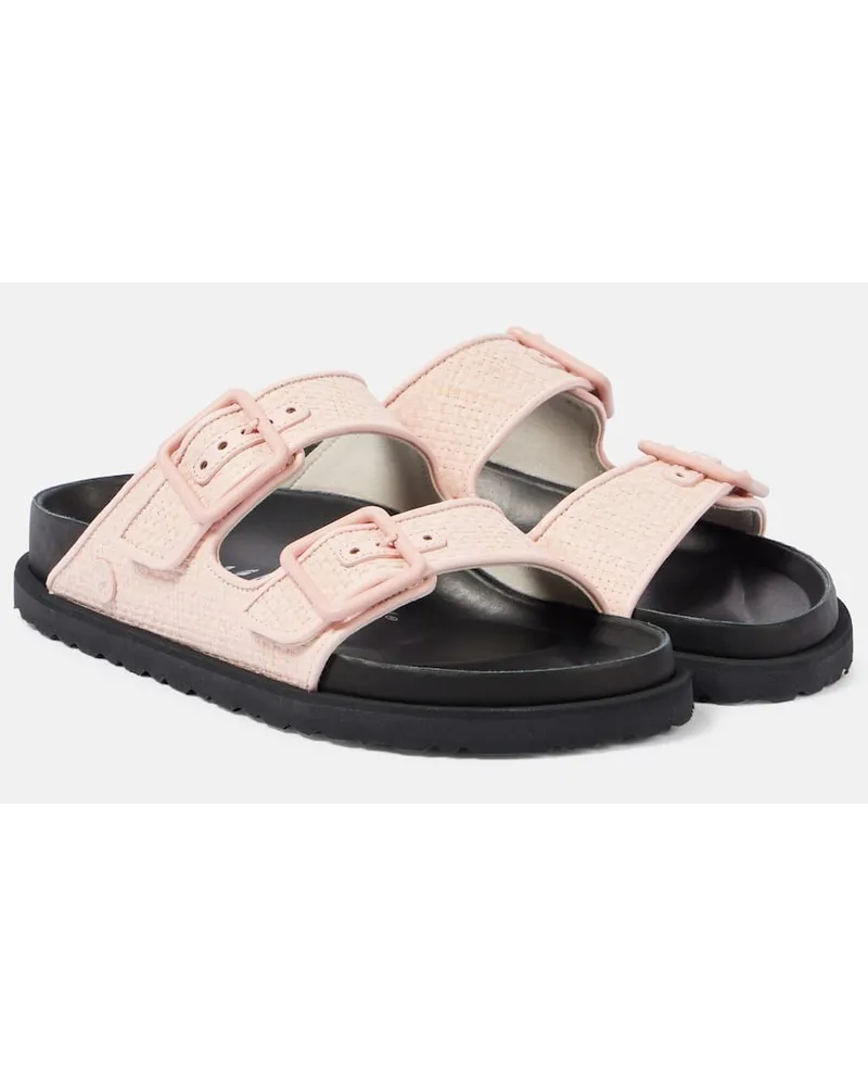 Birkenstock Sandalen Arizona Luxe aus Raffiabast Pink