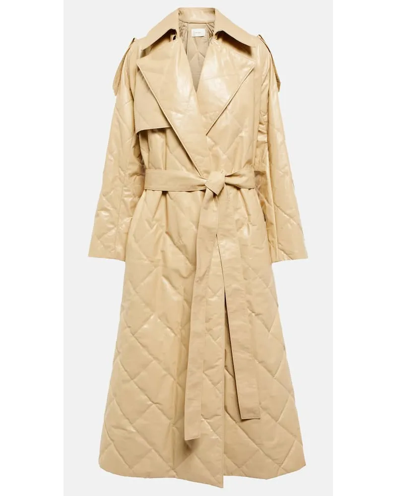 The Row Trenchcoat Agathon aus Leder Beige