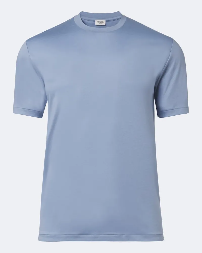 Zimmerli T-Shirt aus Baumwoll-Jersey Blau