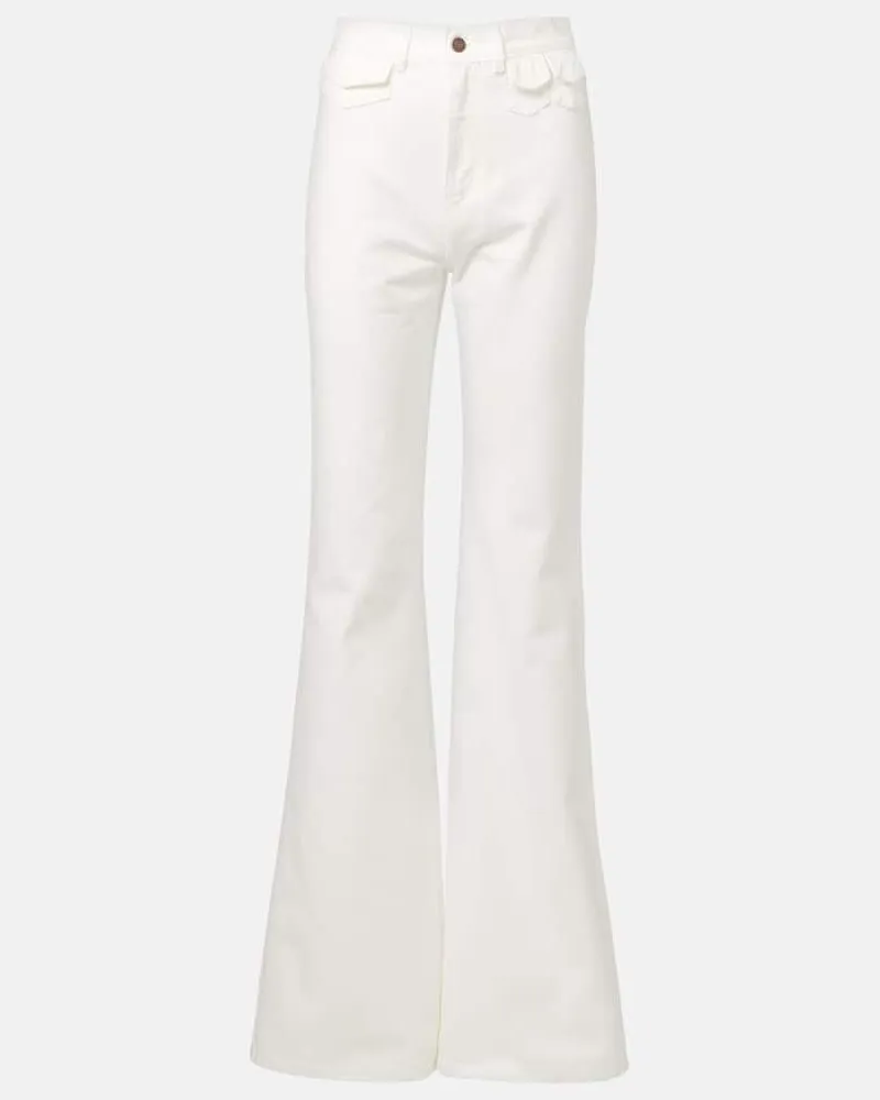 Chloé Chloé High-Rise Flared Jeans Weiß