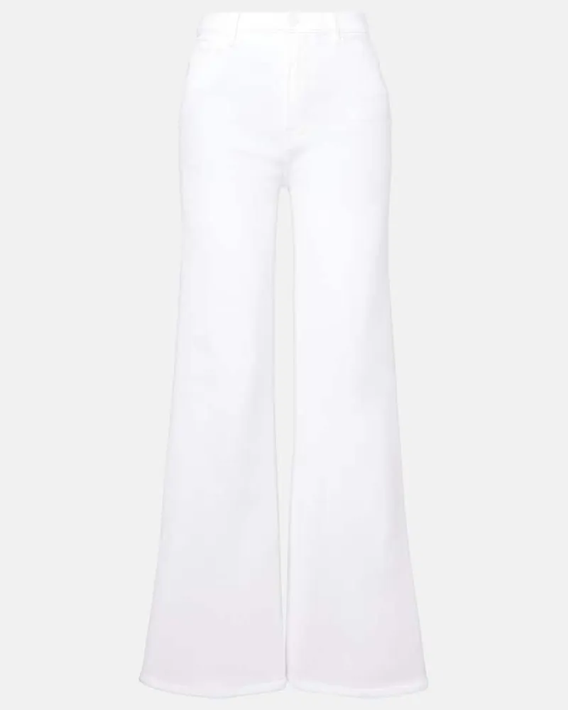 7 for all mankind High-Rise Wide-Leg Jeans Jo Weiß