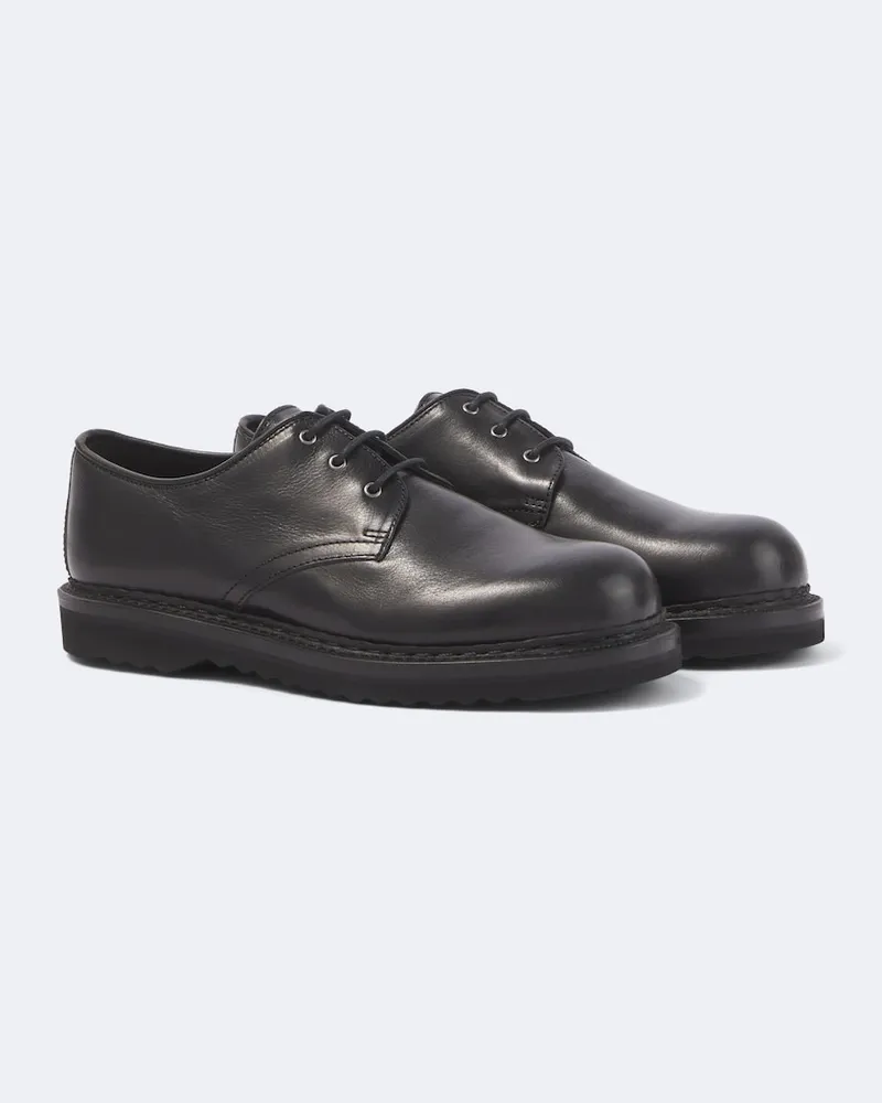 Our Legacy Schnürschuhe Trampler aus Leder Schwarz