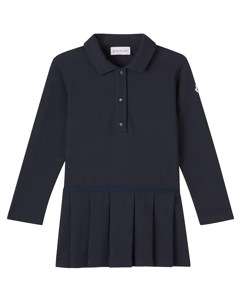 Moncler Kleid aus Piqué Blau