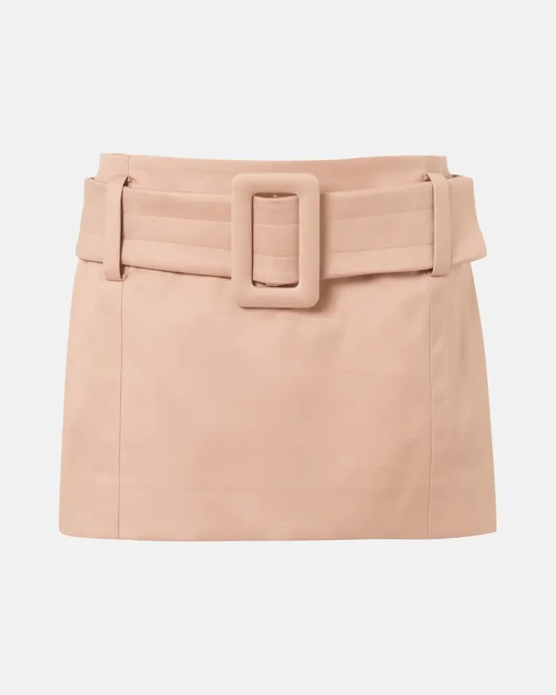 Patou Minirock aus Baumwoll-Twill Beige