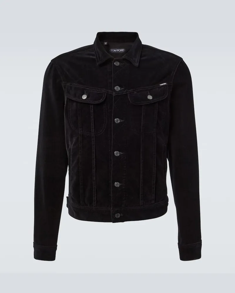 Tom Ford Jacke aus Baumwollsamt Schwarz