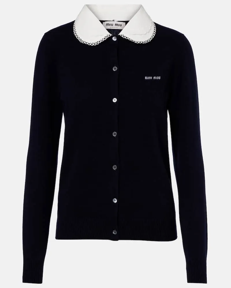 Miu Miu Cardigan aus Kaschmir Blau