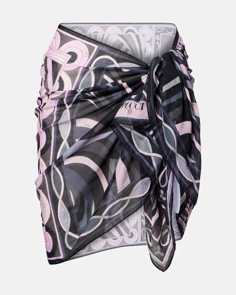 Emilio Pucci Pareo Iride aus Baumwolle Schwarz