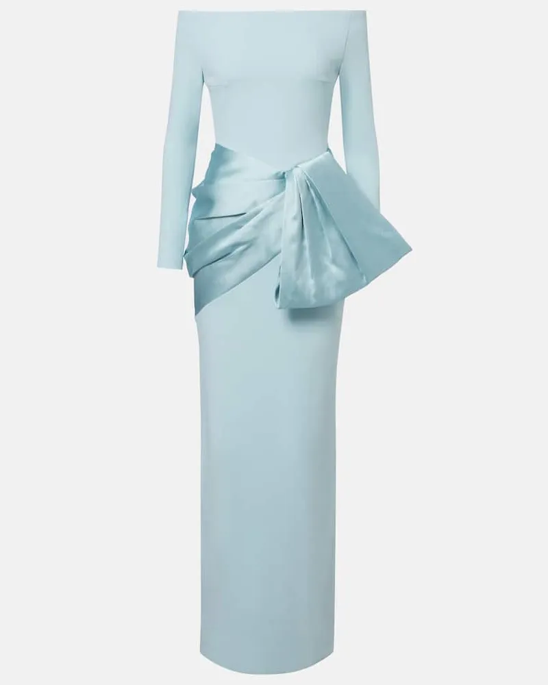 Solace London Robe Kori mit Satin Blau