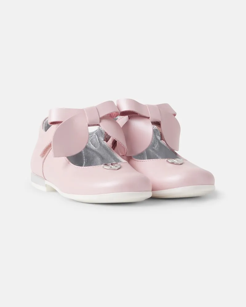 Monnalisa Baby Schuhe aus Leder Rosa