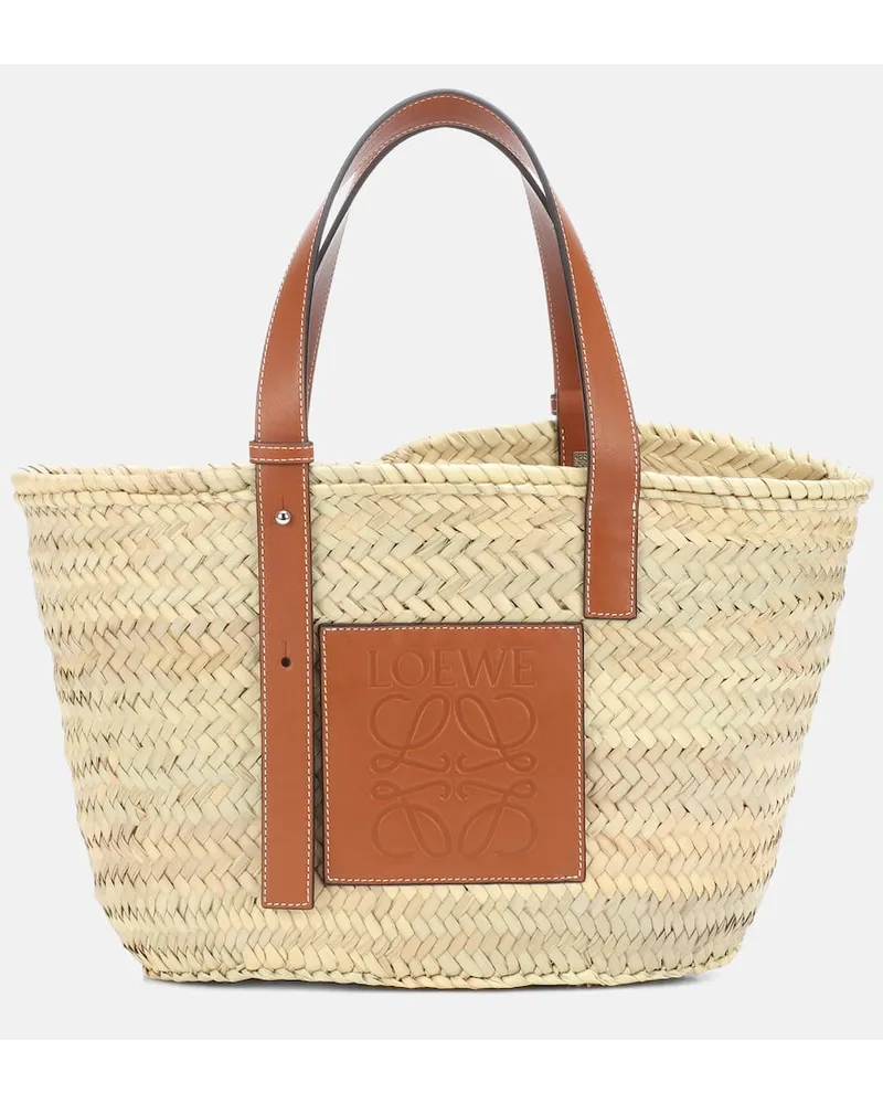 Loewe Tote Bag Anagram Medium mit Leder Nude