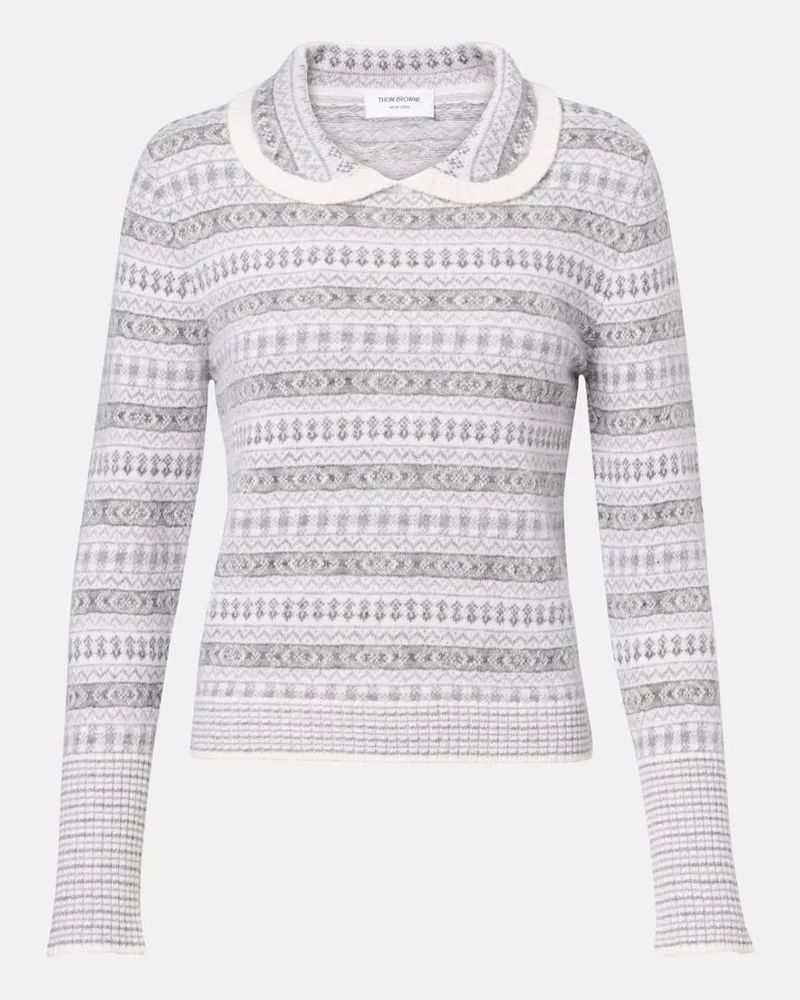 Thom Browne Pullover aus einem Wollgemisch Grau