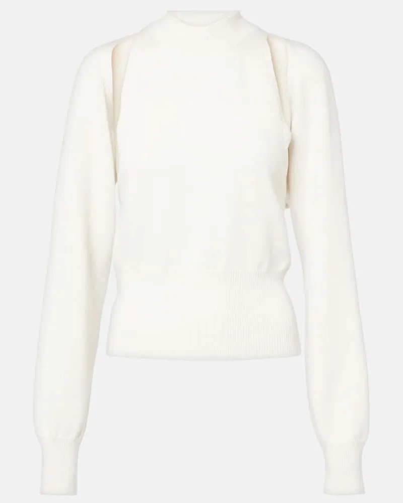 Alaïa Alaïa Pullover aus Wolle Weiß