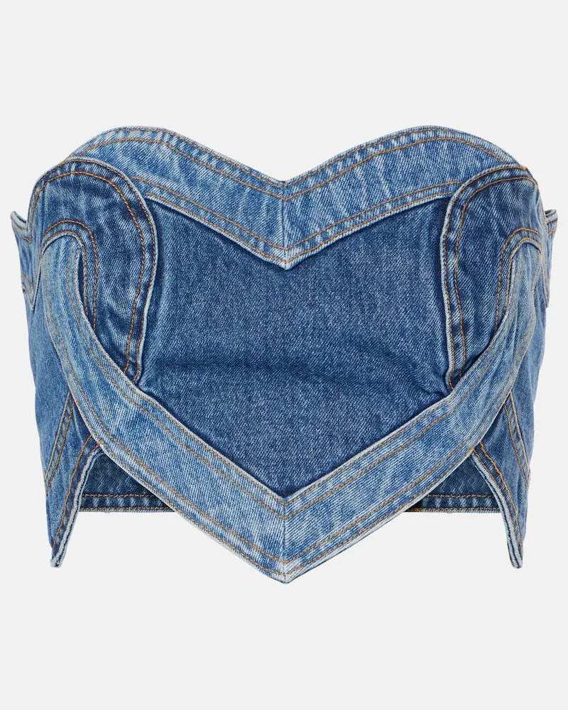 Area Top aus Denim Blau