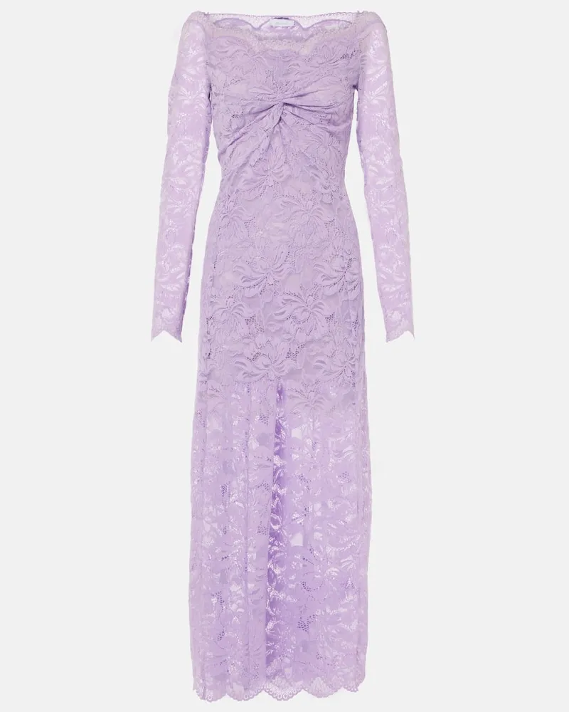 Paco Rabanne Robe Lavender aus Spitze Lila