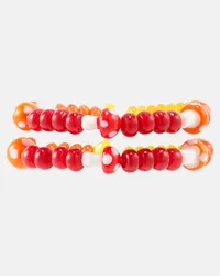 Roxanne First Set Mushroom aus zwei Armbaendern aus Quarz Rot