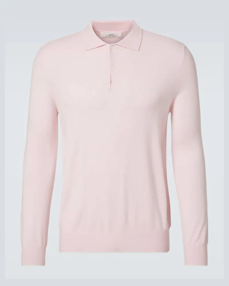 arch4 Polopullover Swansea aus Kaschmir Rosa