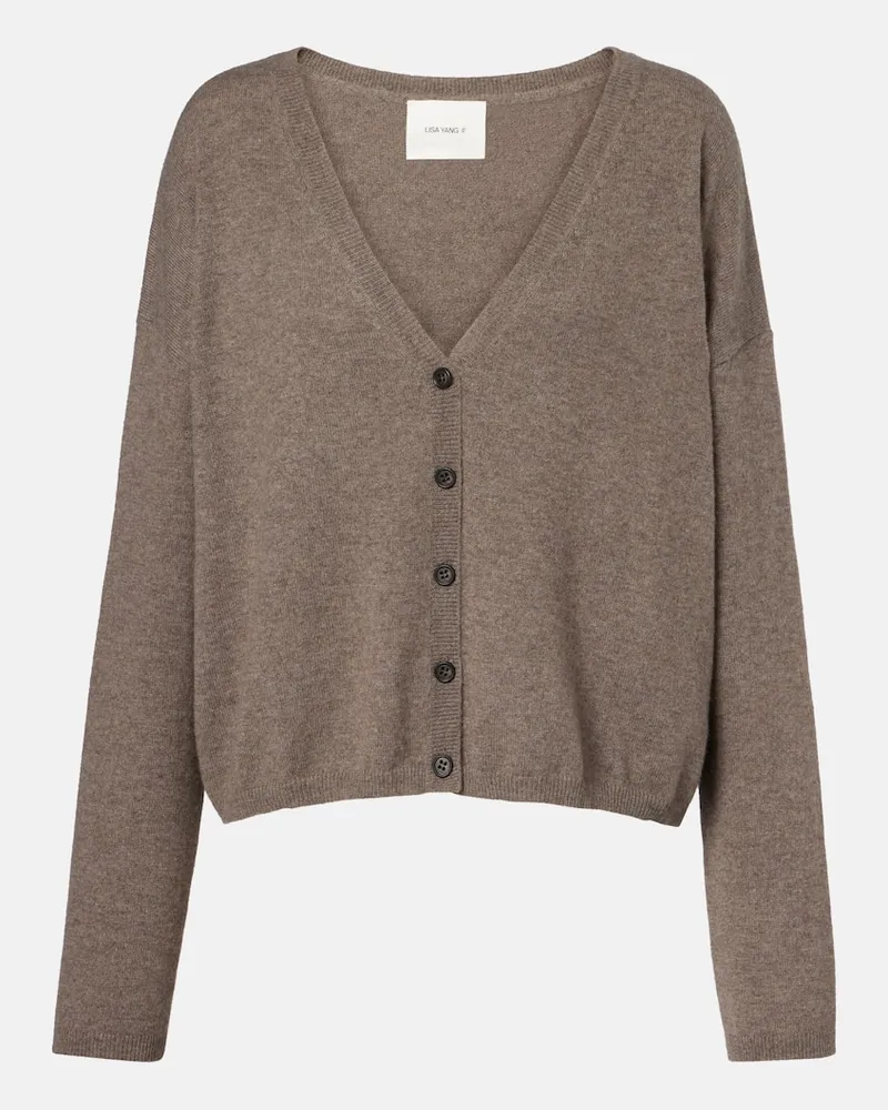 Lisa Yang Cardigan Abby aus Kaschmir Braun