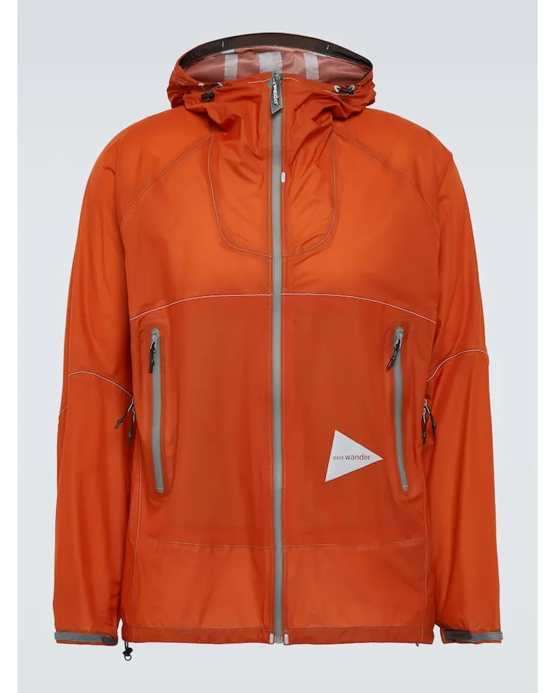 and wander Regenjacke 3L UL Pertex® Shield Rot