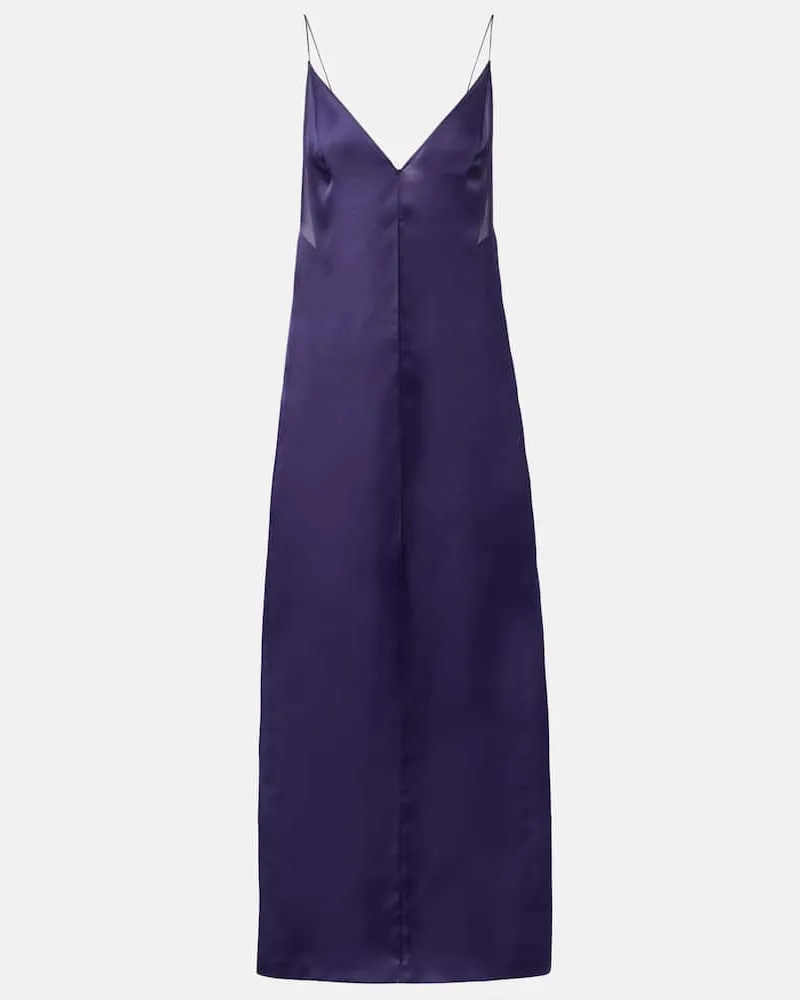 KHAITE Slipdress Tulula aus Seidenorganza Blau
