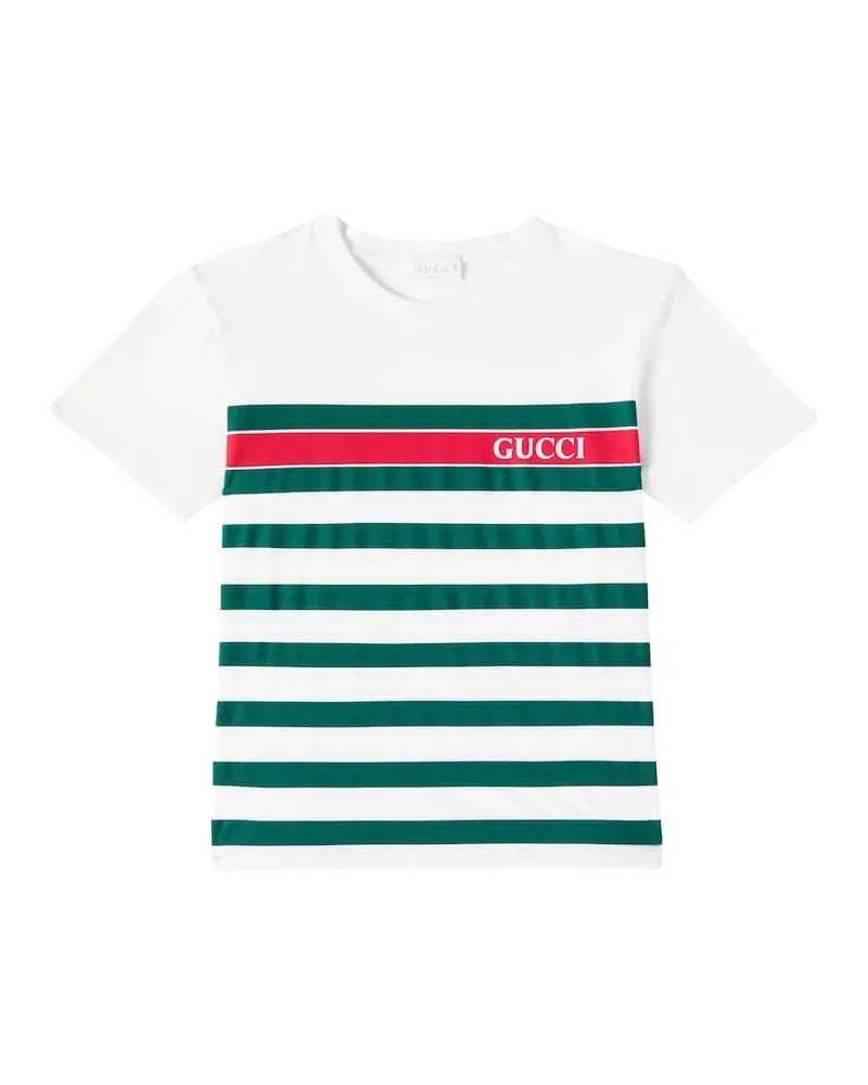 Gucci T-Shirt aus Baumwoll-Jersey Weiß