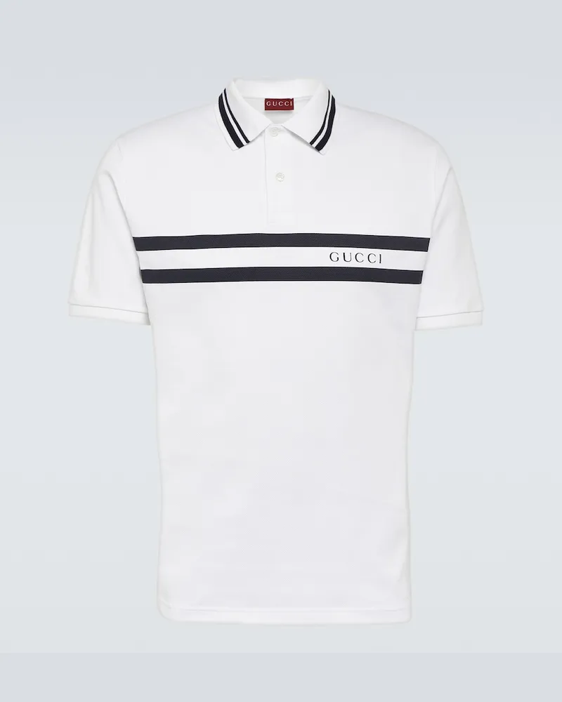 Gucci Polohemd aus Piqué Weiß