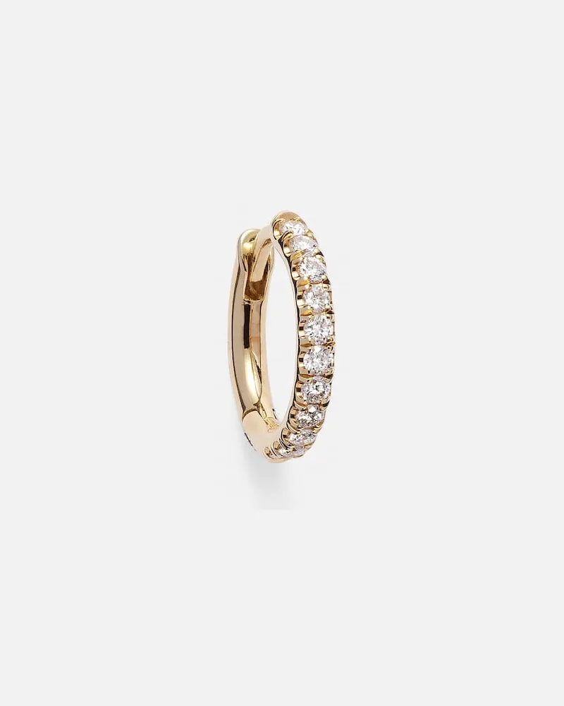 Spinelli Kilcollin Einzelner Ohrring Mini Micro Hoop Pavé aus 18kt Gelbgold mit Diamanten Gold