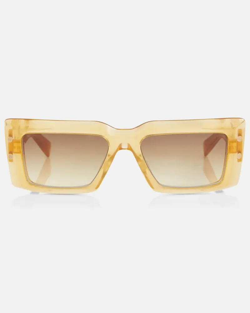 Balmain Eckige Sonnenbrille Gold