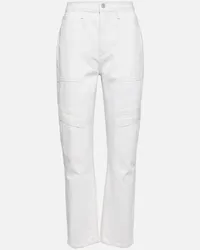 AGOLDE High-Rise-Cargohose Cooper aus Denim Weiss