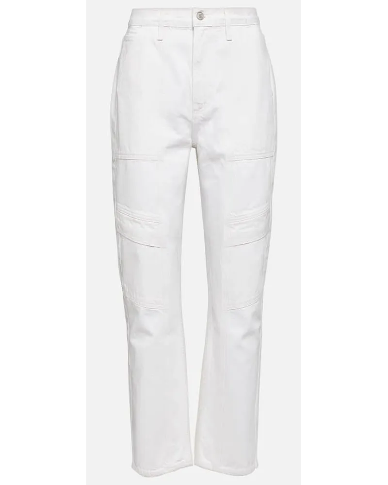 AGOLDE High-Rise-Cargohose Cooper aus Denim Weiss