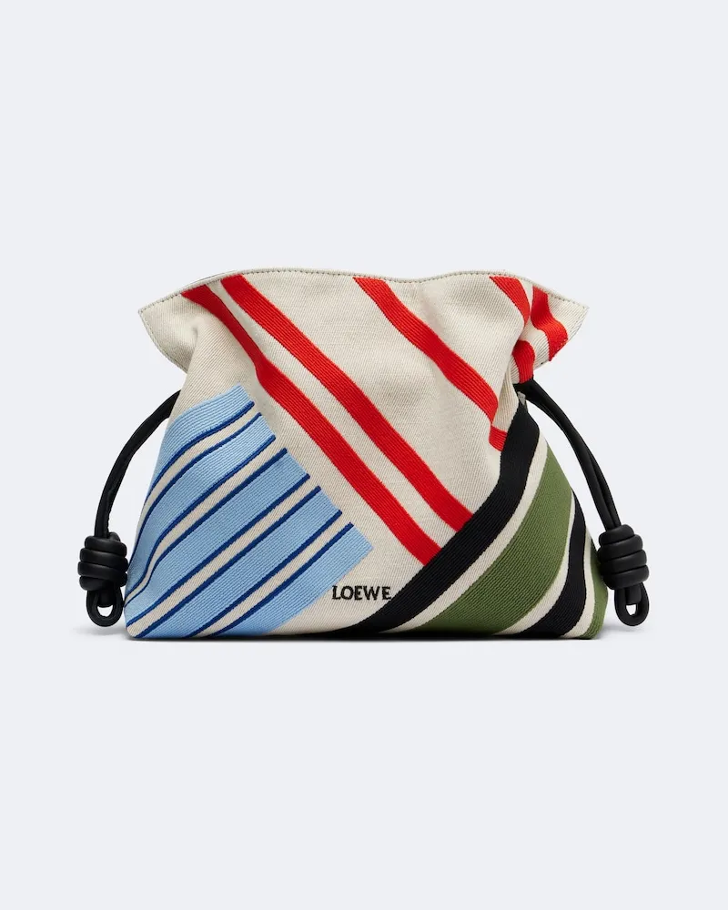 Loewe Bestickte Clutch Flamenco Medium aus Canvas Multicolor