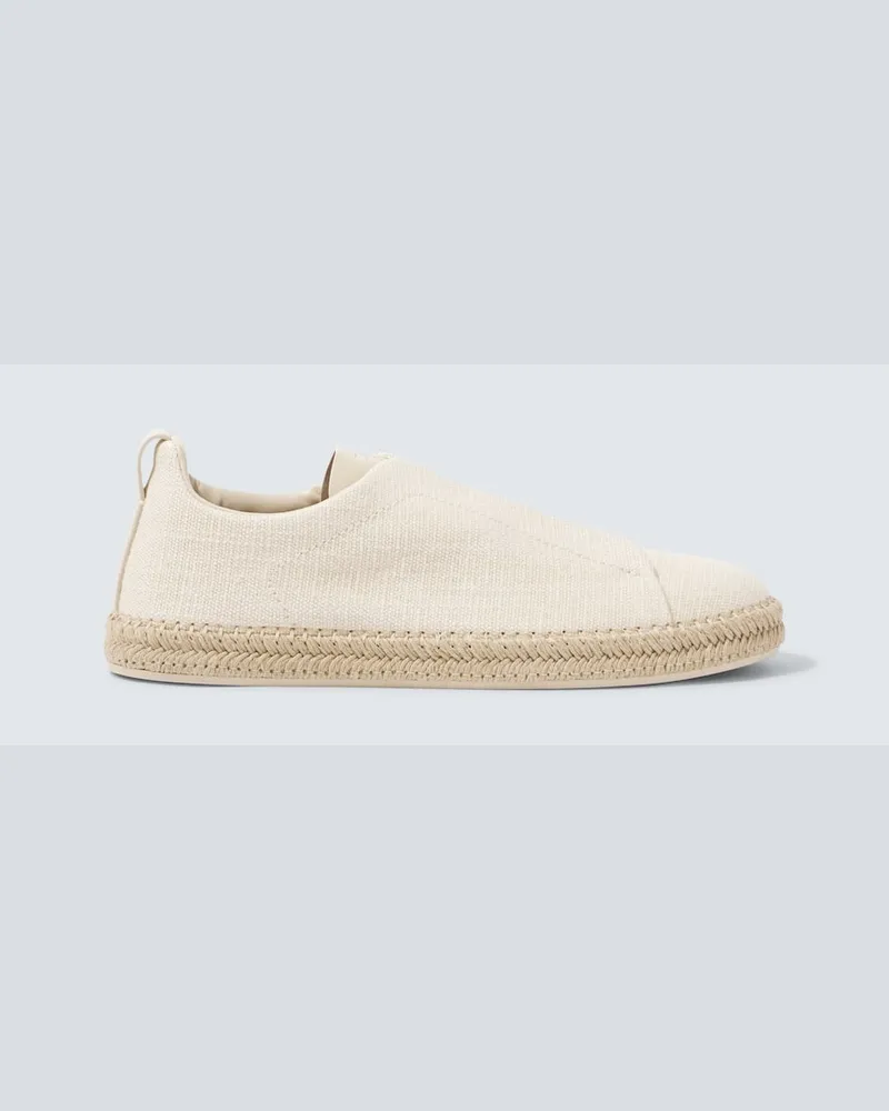 Ermenegildo Zegna Espadrilles Triple Stitch Weiß