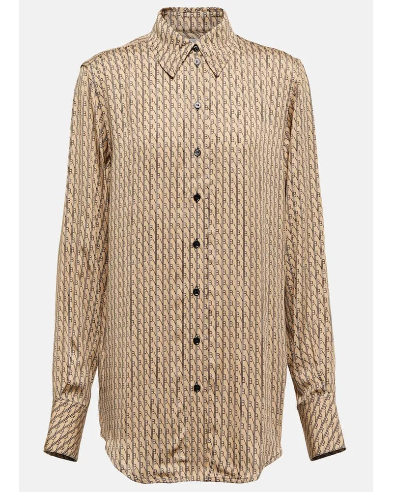Victoria Beckham Hemd aus Seide Beige
