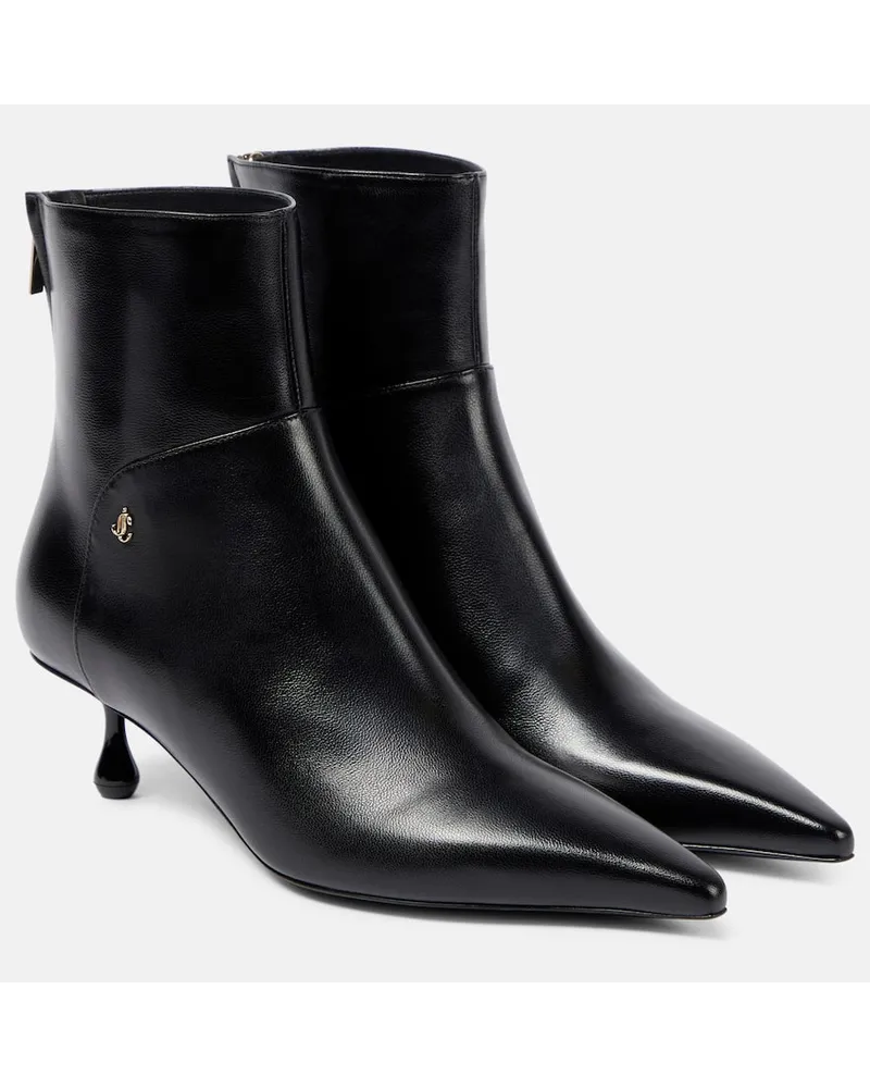 Jimmy Choo Ankle Boots Cycas 50 aus Leder Schwarz