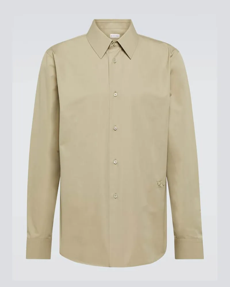 Burberry Hemd EKD aus Baumwollpopeline Grün