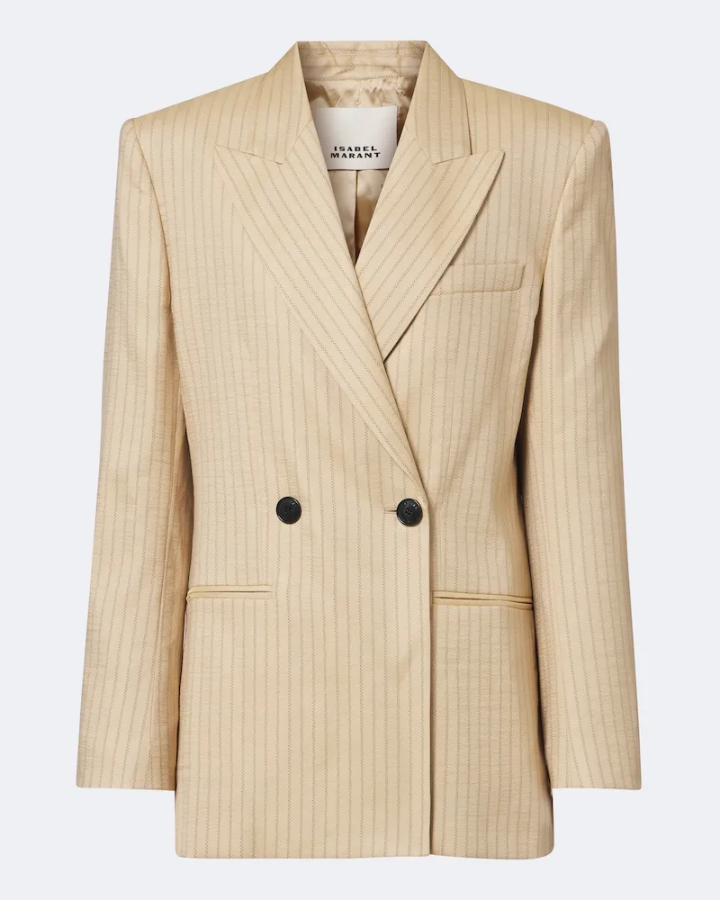 Isabel Marant Blazer Ranya aus einem Wollgemisch Beige