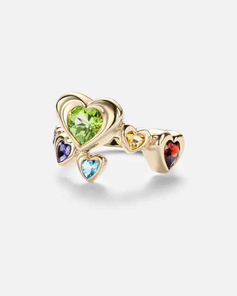 Roxanne First Ring aus 14kt Gelbgold mit Saphiren Gold