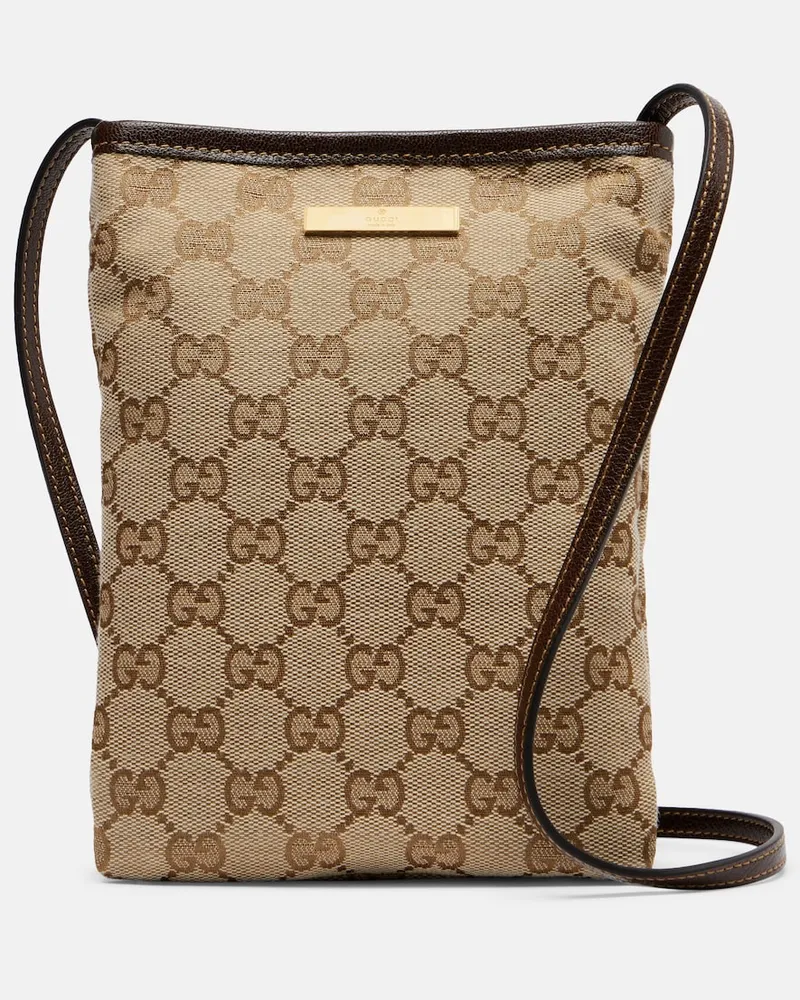 Gucci Crossbody Bag Mini GG aus Canvas Beige