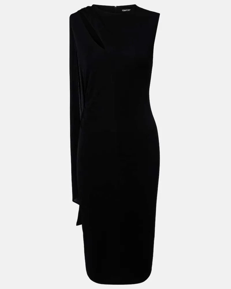 Tom Ford Cocktailkleid aus Crêpe-Jersey Schwarz