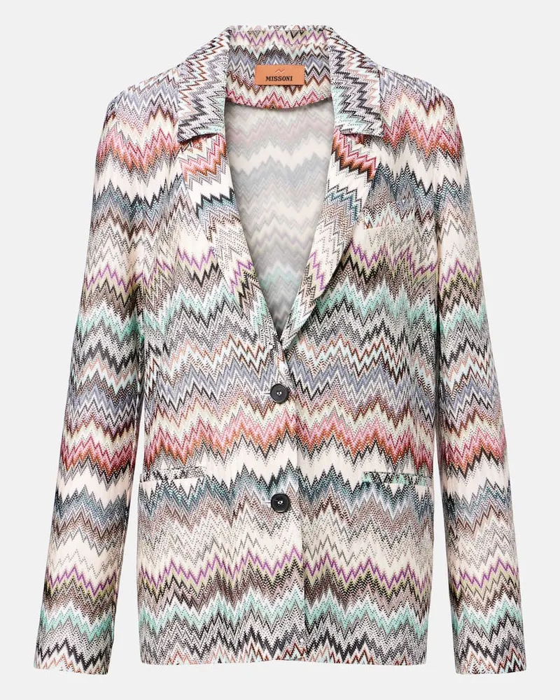 Missoni Blazer aus Häkelstrick Multicolor