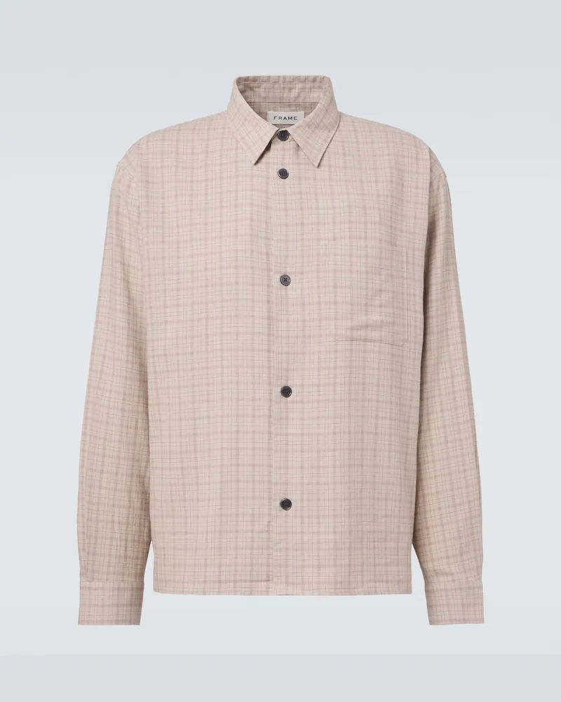 Frame Denim Kariertes Hemd Beige