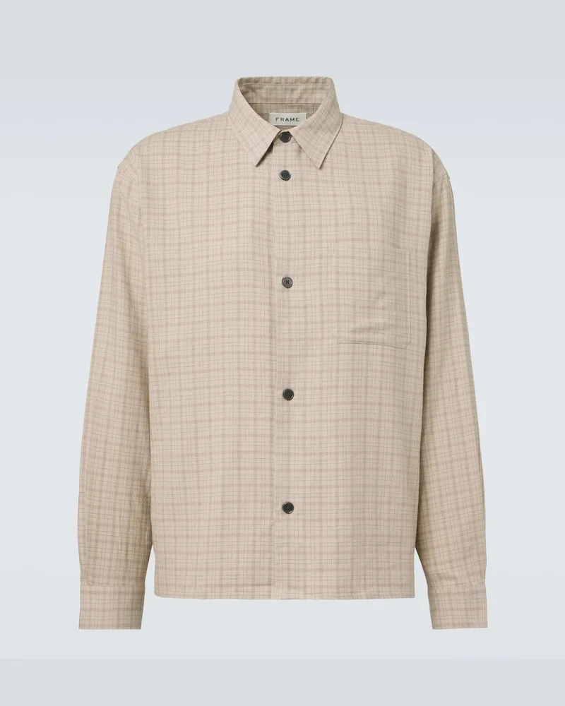 Frame Denim Kariertes Hemd Beige
