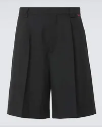 Gucci Bermuda-Shorts Web Stripe aus Twill Schwarz