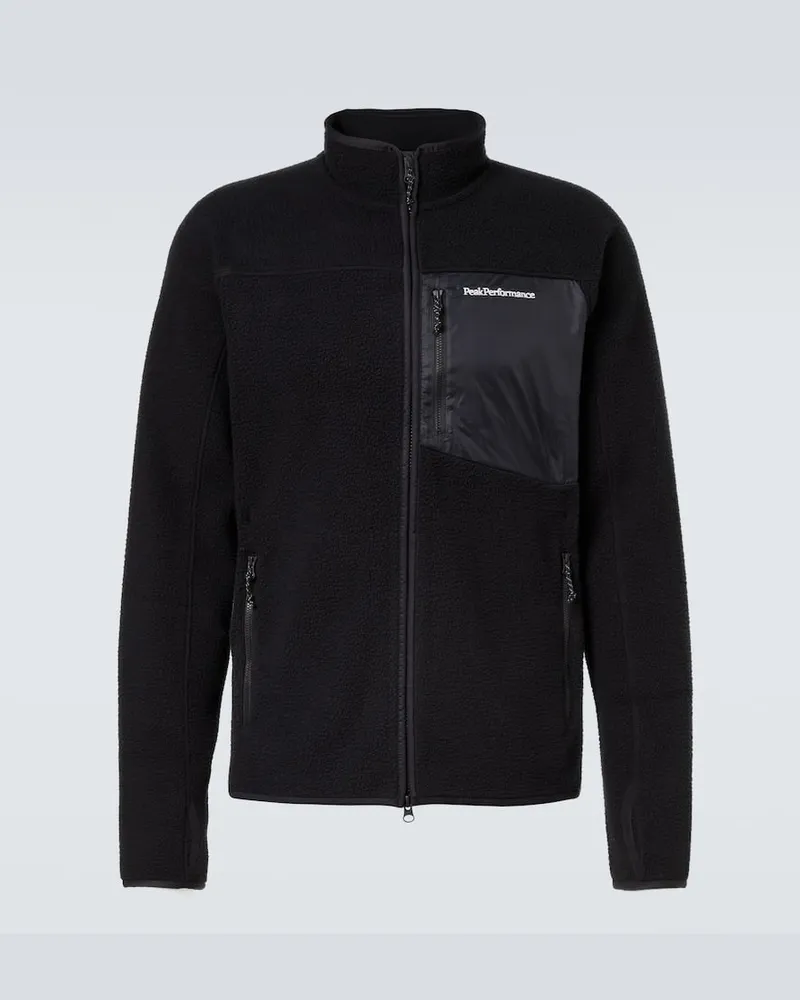 Peak Performance Jacke Pile aus Fleece Schwarz