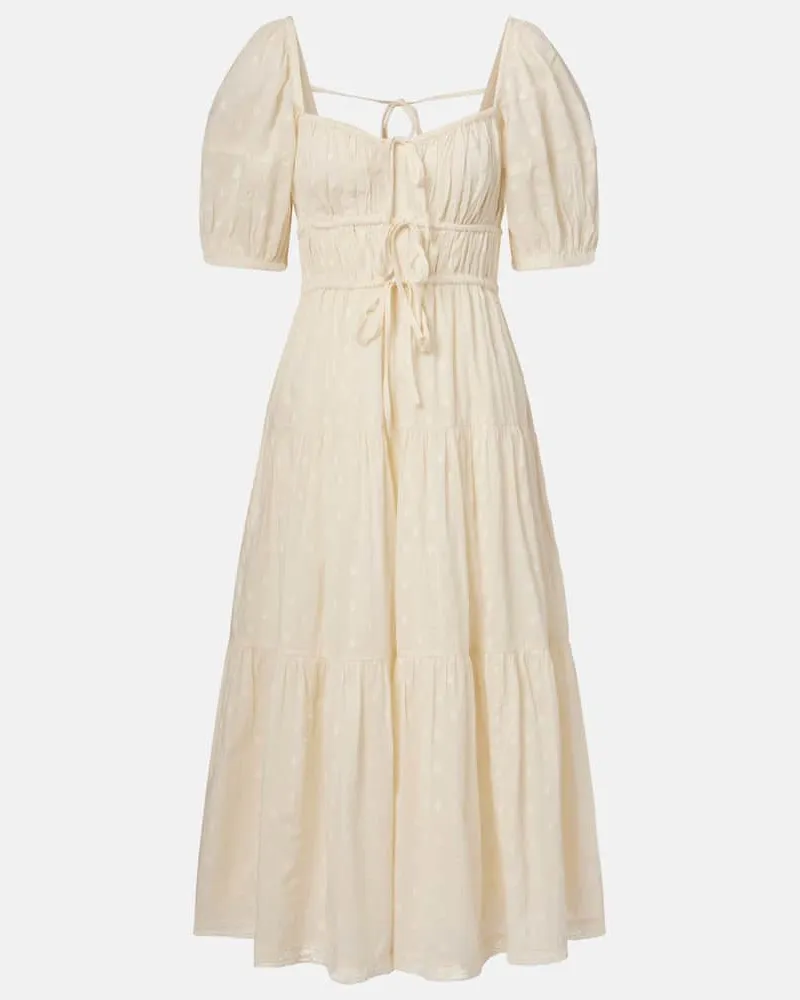Ulla Johnson Maxikleid Palma aus Baumwolle Weiß