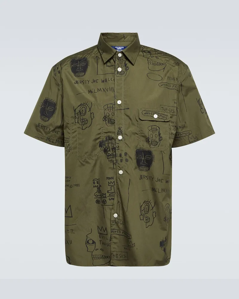 Junya Watanabe X Basquiat Hemd aus Baumwolle Grün