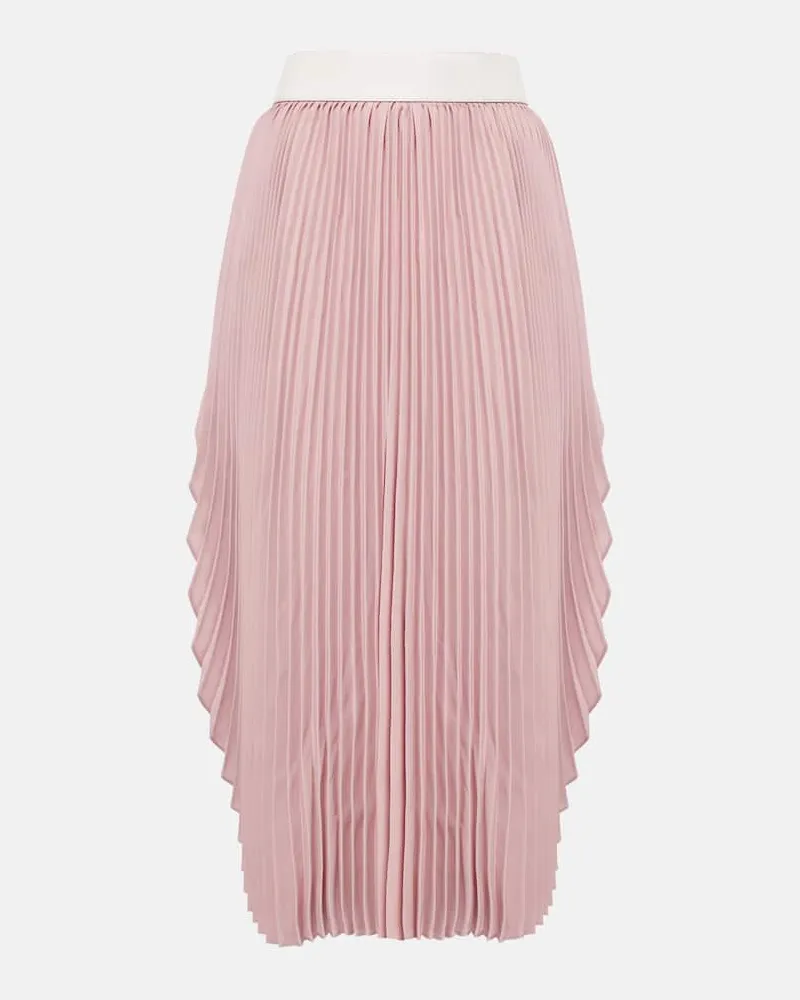 Stella McCartney Maxirock mit Leder Weiß