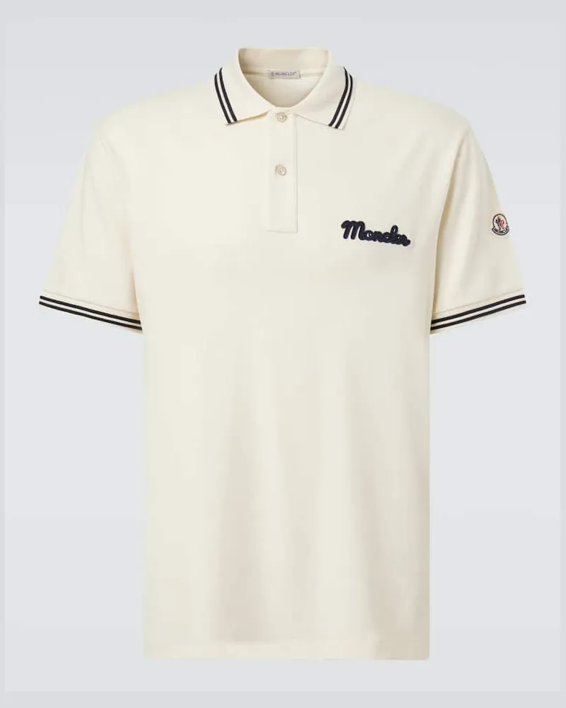 Moncler Rugby Shirt aus Baumwoll-Piqué Beige